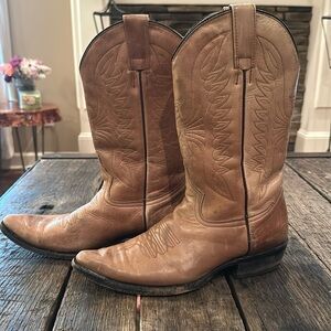 Men's Campo Alegre Western Alligator Print Brown Leather Cowboy Boots Size 9
